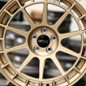 Jantes de voiture personnalisées HTOR 16 17 18 19 pouces 5x100 en alliage d'aluminium doré pour CT 200h Yaris Cavalier TT A2 S3 A3 Polo XL1 Santana - Product Image 4