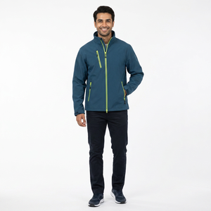 Veste coupe-vent unie pour homme, respirante, en softshell - Product Image 1