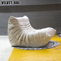 Nouvelle arrivée, fauteuil Togo, cuir véritable, pliable, éponge compressée, canapé d'appoint relaxant pour le côté de la fenêtre