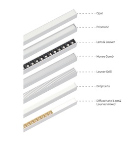 Luminaria LED Lineal de 130lm/w 0/1-10v DALI UGR<19 130LPW en Forma de X Y T Z con Rejilla, Tipo Batten Directo e Indirecto - Product Image 3