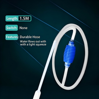 Changeur d'eau manuel pour aquarium, aspirateur de déchets de poissons, nettoyeur de sable, éliminateur de saleté, tuyau de siphon de 1,5 L, outil de nettoyage en boîte pour animaux de compagnie
