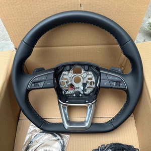 Volant en cuir <span class=keywords><strong>noir</strong></span> personnalisé de haute qualité pour Audi TT RS A4 A5 A6 A7 A8 S3 S5 C7 C8 SQ3 SQ5 RS5 RS6 <span class=keywords><strong>RS7</strong></span> B8 B9 - Product Image 4