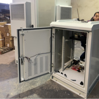Armoire à batteries extérieure W-TEL IP65 étanche pour télécommunications, 19 pouces, avec climatiseur électrique