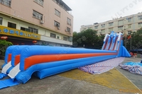 Toboggan aquatique gonflable géant pour adultes, qualité commerciale, long toboggan gonflable pour événements en plein air