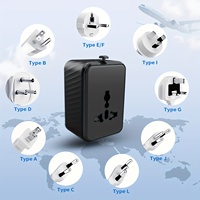 Adaptateur de voyage universel Chargeur de voyage international Prise multi-prises pour les voyages Prise US EU UK AU avec ports USB type C
