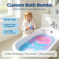 Bombes de bain colorées personnalisées en spirale OEM ODM Marque privée Effervescentes pour enfants avec jouets à l'intérieur Parfumées Hydratantes Mousse riche