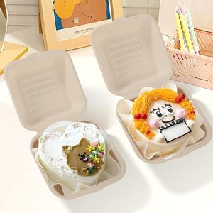 Contenedor de comida para llevar compostable y biodegradable, desechable, de bagazo, con bisagras, tipo lonchera, para llevar, de caña de azúcar - Product Image 5