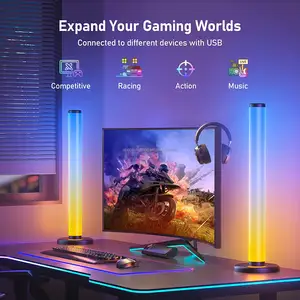 360 Đèn LED Để Bàn Đèn LED Chơi Game Điều Khiển Từ Xa Màu RGB Đèn Để Bàn Tạo Không Khí