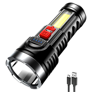 Xinsite đèn pin chiến thuật <span class=keywords><strong>mini</strong></span> cầm tay đèn pin <span class=keywords><strong>LED</strong></span> đa năng Sạc được bằng USB 4 chế độ ánh sáng Pin AA ABS chống nước - Product Image 1