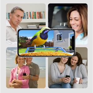 IP66 2MP thông minh Bird nhà trung chuyển với máy ảnh năng lượng mặt trời bảng điều khiển từ xa xem ai nhận dạng ngoài trời động vật hoang dã giám sát máy ảnh - Product Image 6