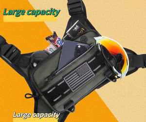 Échantillon gratuit de gilet tactique modulaire en nylon, gilet à libération rapide, sac de poitrine, gilet avec poche pour chargeur Molle - Product Image 5