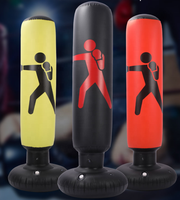 Sac de frappe gonflable en PVC durable personnalisable de 160 cm pour l'entraînement à domicile, cible de boxe avec logo