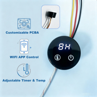 Tuya Smart Display Thermostat for Heated Towel Rail OEM Custom Manufacturer Temperature Controlled Switches Tds