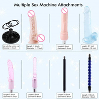 Machine intime électrique haute performance Auxfun Premium avec connecteur 3XLR et 8 accessoires en silicone, jouet pour adultes pour le plaisir des couples