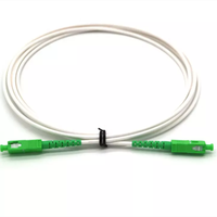 Cable de parche de fibra óptica SC/APC, 3,0mm, G657A1, G657A2, monomodo, simple, blanco