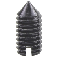 Vis de réglage fendues LeGood DIN 553 à tête plate et pointe conique, CLASSE 4, en acier au carbone noir, filetage métrique standard, modèle LGII OEM