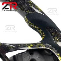 Volant personnalisé en cuir véritable et fibre de carbone forgée, style sport, pour Mitsubishi Lancer Evolution