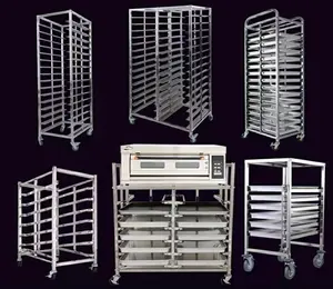 Factory Price Custom Made Metal Stainless Steel Baking Tray Rack 6 12 15 Layers Trolley Cart For Oven Bread Cake Biscuit