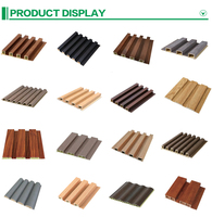 Panneau mural rainuré en composite bois-plastique (WPC) moderne, imperméable et ignifuge pour intérieur, revêtement mural et de plafond en PVC