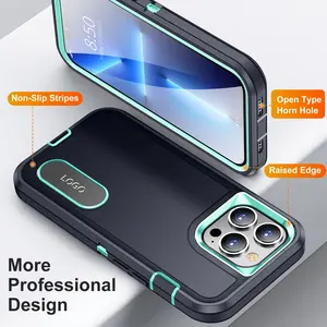 Casing ponsel 360 perlindungan penuh, casing ponsel pelindung penuh bumper untuk iPhone 13 12 11 Pro max