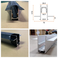 Rail d'éclairage magnétique 48V en alliage d'aluminium blanc/noir pour spots LED, éclairage intérieur pour hôtels et bureaux
