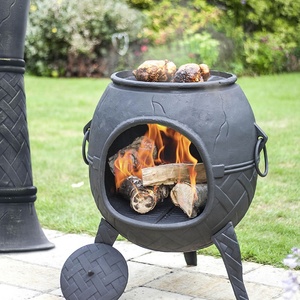 Ferro camino a legna Semplice ChimeneaOutdoor Riscaldamento Firepit con Camino - Product Image 6