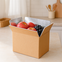 Boîte en carton ondulé isolé et étanche pour l'exportation, idéale pour le transport en chaîne du froid de légumes frais, lait et nouilles