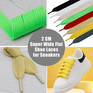 WEGOODZF - <span class=keywords><strong>Cordones</strong></span> Planos Extra Anchos de Alta Calidad Personalizados, <span class=keywords><strong>Cordones</strong></span> de Poliéster de 20 mm de Ancho <span class=keywords><strong>para</strong></span> <span class=keywords><strong>Zapatillas</strong></span> <span class=keywords><strong>Deportivas</strong></span>, Zapatos Casuales - Product Image 2