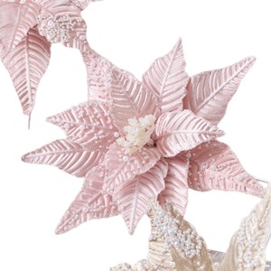 Décorations <span class=keywords><strong>de</strong></span> Noël en tissu imitation perle rose vif et blanc haut <span class=keywords><strong>de</strong></span> gamme, accessoires pour arbre <span class=keywords><strong>de</strong></span> Noël, décorations <span class=keywords><strong>de</strong></span> fête pour les 14 ans et plus - Product Image 5
