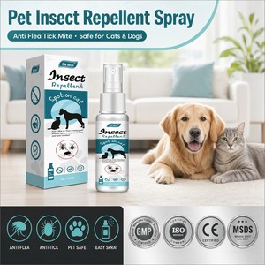 Spray <span class=keywords><strong>anti</strong></span>-puces et <span class=keywords><strong>anti</strong></span>-tiques bio Graci Pet pour chats et chiens 60ml, étiquette blanche, fournisseur OEM ODM en gros - Product Image 6