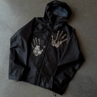 Veste coupe-vent imperméable personnalisée OEM à changement de couleur thermosensible, style streetwear, veste coach à capuche réactive à la chaleur
