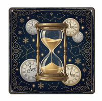 Plaque Métallique Carrée Renard Rouge Hivernal dans la Neige, 20x20cm, Décoration Murale Nordique en Étain sur le Thème de la Faune, Décoration de Noël Chaleureuse Forêt au Clair de Lune