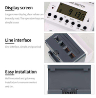 Controlador de Temporizador Programable de Alta Corriente YXQZN, Interruptor de Control de Tiempo Automático 220V 60A 80A 100A