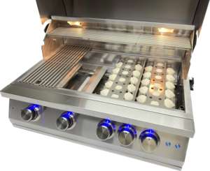 Carrinho de Ilha de Cozinha Externa Luxuoso e Profissional com Churrasqueiras a Gás GLP Estilo Embutido de Metal Durável para Uso Doméstico - Product Image 2