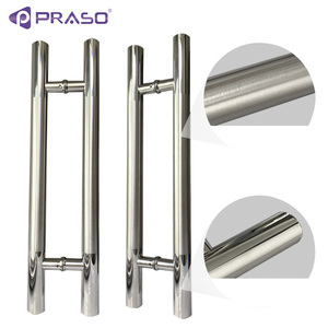 맞춤형 모던 디자인 골드 푸시풀 스테인리스 스틸 304 현관문 손잡이 나무 현관문 손잡이 (유리 손잡이 포함) - Product Image 4