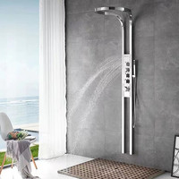 Top qualité ange pluie panneau de douche colonne tours Piano bouton arroseur Massage Innovations système de douche panneau