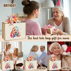 <span class=keywords><strong>Sac</strong></span> fourre-tout en jute personnalisé au <span class=keywords><strong>crochet</strong></span> avec lettres et nom sur mesure. Cadeau de Noël pour les amateurs de tricot, pour grand-mère, fête des mères - Product Image 4