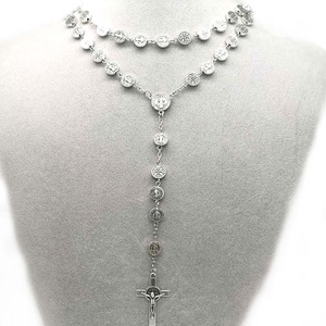 La collana delle religiose può essere utilizzata come regalo o come collana con ago curvo in lega di san benedetto per uomini e donne - Product Image 1