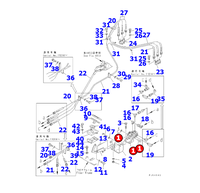 235-22-11150 235-22-11140 235-27-31410 235-27-11950 235-25-11360 PIÈCES DE NIVELEUSES pour GD825A-2 VENTIL DE FREIN DOUBLE ASS'Y 235-44-11690