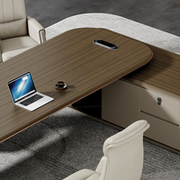 Vente de gros Mobilier de bureau en bois Table de patron Bureau de direction en forme de L Bureau de luxe