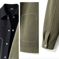 Veste à col classique pour homme, simple, élégante, décontractée, à manches courtes, coupe ample, pour l'automne