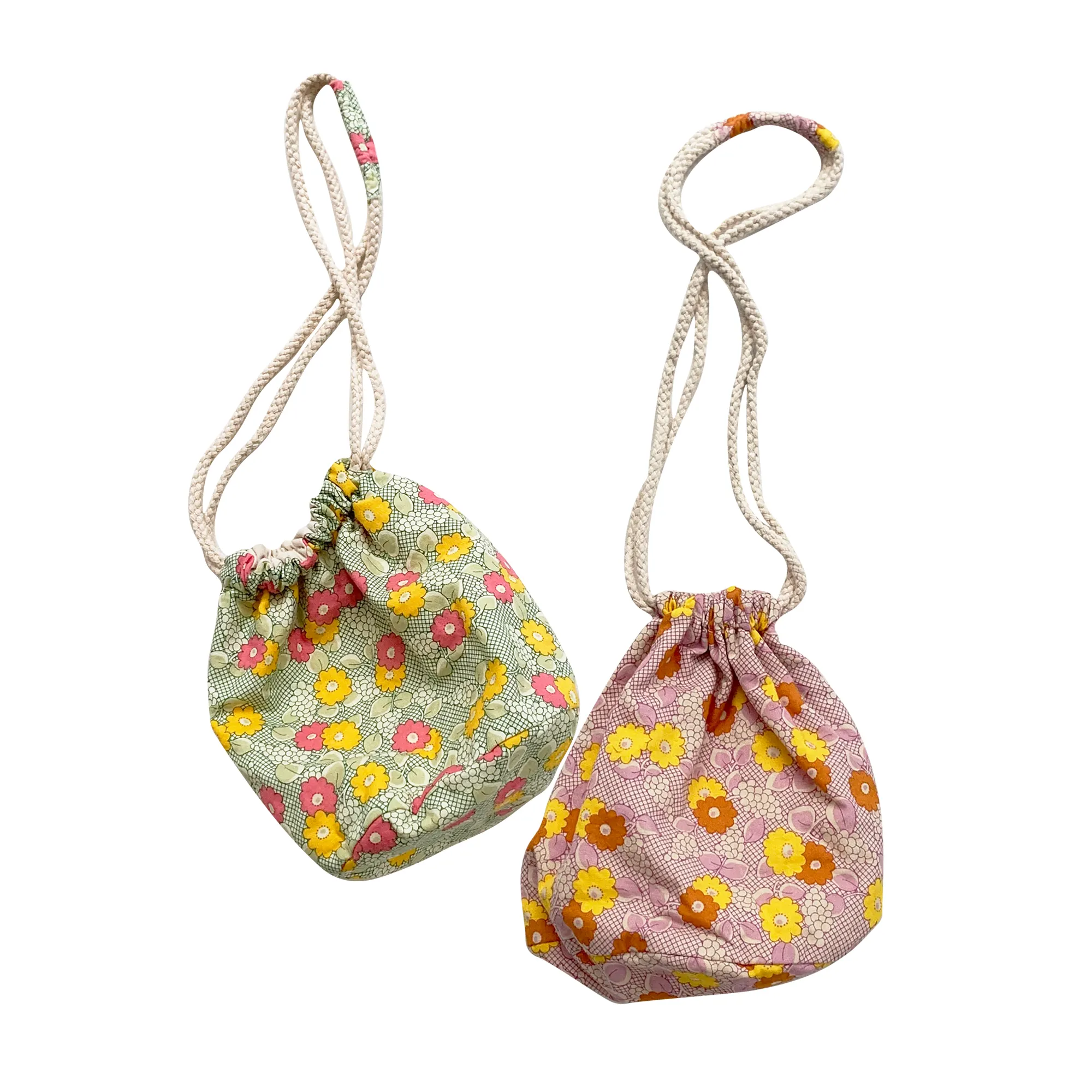 DE MARVI Toddler Kids Girls Flower Pattern Mini Bucket Bag Fashion Accessories Korean Manufacturer MADE IN KOREA