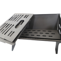 Barbecue portable pliable en acier au carbone Luling, foyer, fourneau de cuisson multifonctionnel pour extérieur et jardin, revêtement poudré