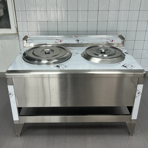 VICTORY KITCHEN équipement de restauration commerciale Stall Noodle Pot Stand Deux Brûleurs à gaz Mee Stall Kwali Range pour la Thaïlande - Product Image 6