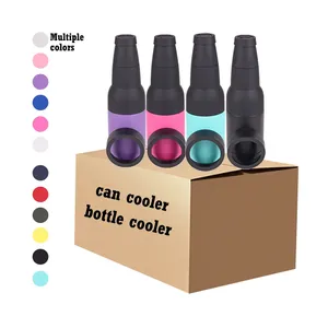 Thép không gỉ <span class=keywords><strong>3</strong></span> trong <span class=keywords><strong>1</strong></span> phích 12oz tiêu chuẩn có thể làm mát chai bia trống với dụng cụ mở bia - Product Image 5