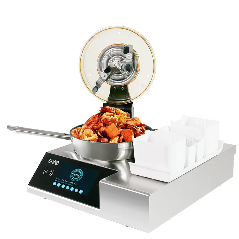 Megcook 4400W Cooking Robot Auto Stir For Coocking Wok Machine