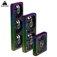 Ventilador AntarcChill 360mm Todo en Uno, Centro de Ventilación CD Halo, Espejo Lateral, Alta Velocidad, Alto Flujo de Aire, Bajo Ruido, Ventilador de Refrigeración para PC PWM, Directo de Fábrica