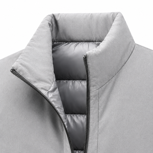 Gilet en duvet d'oie pour homme, léger, chaud, col montant, fermeture éclair intégrale, sans manches, pour le golf, la randonnée, décontracté, hiver - Product Image 6