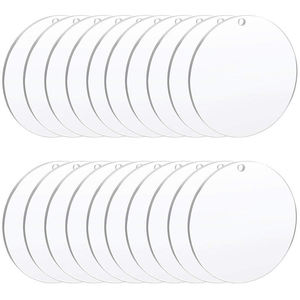 Disque en acrylique transparent personnalisé découpé au laser, cercle en plexiglas, <span class=keywords><strong>plaque</strong></span> en PMMA pour projets de bricolage, artisanat, fabrication, service OEM - Product Image 6