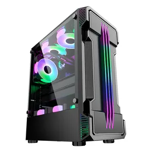 22 years factory with tempered glass for front panel & side panel RGB fan Gamer game case